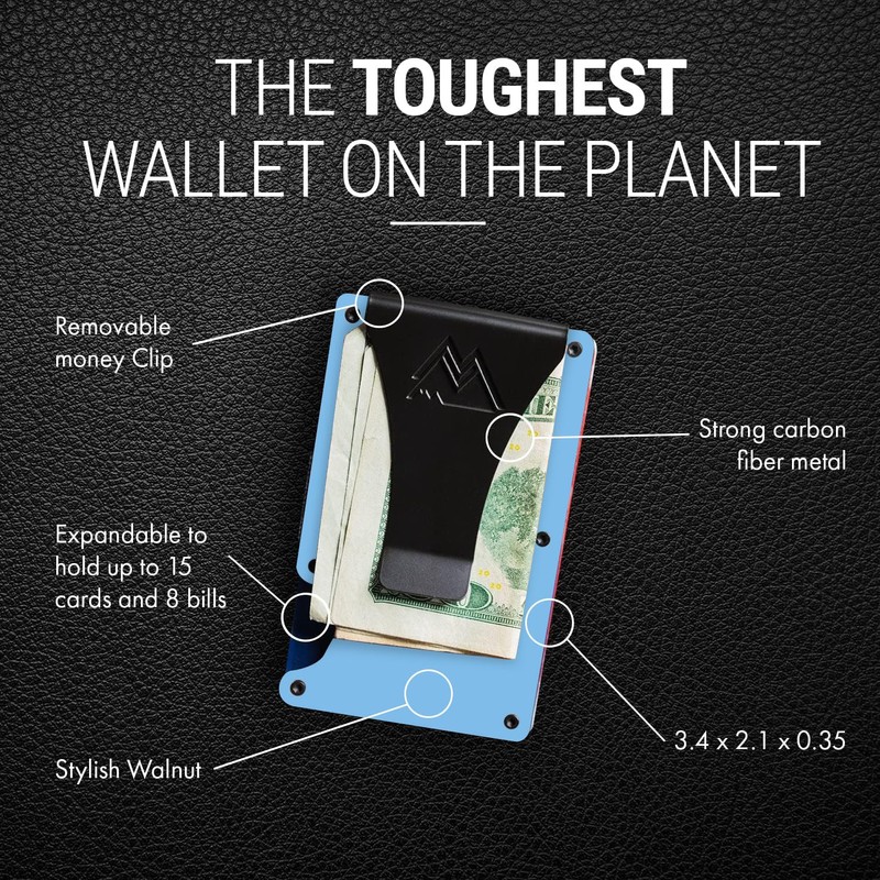 Mountain Voyage Minimalist Wallet for Men - Slim RFID Wallet,