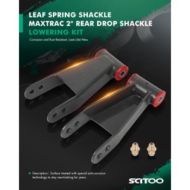 SCITOO Lowering Leveling kit 2" Rear Drop Shackle Compatible With 2004-2014 For Ford F150 2Wd 2004-2014 For Ford F150 4Wd 413130 Adjustable Leaf Spring Lowering Kit