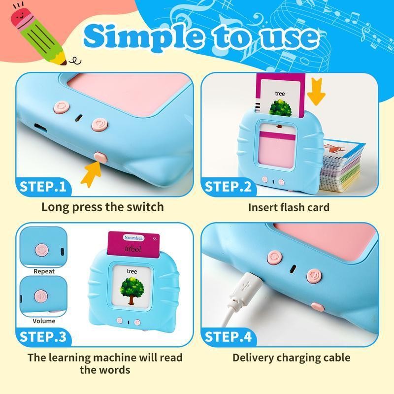 Talking Flash Card Toy for Kids with 224 Sight Words
