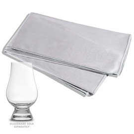 CairnCloth Large Microfiber Glassware Polishing Cloths (2 Pack Grey)