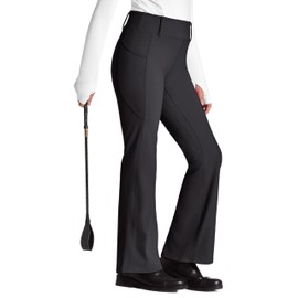 FitsT4 Sports Girl's Full Seat Horse Riding Pants Bootcut Riding Tights Kids Equestrian Breeches with Pockets Black L