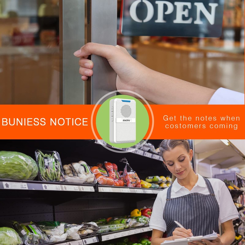 Door Chime,Wireless 600Ft Range 5 Adjustable Volume 1 Magnetic Door