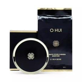 OHUI [오휘] 얼티밋 커버 쿠션 모이스처 본품+리필 1호 밀크베이지_P405676635 OHUI Ultimate Cover Cushion Moisture Basic+Refill #1 Milk Beige [Single item]