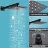 RTTWYYUU Matte Black Shower Head and Handle Set 10 Inch,