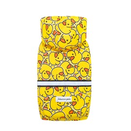 Fitwarm Funny Duck Dog Raincoat with Hood, Waterproof Rain Jacket for Small Dogs Boy Girl, Reflective Pet Poncho, Packable, Adjustable, Yellow, XS