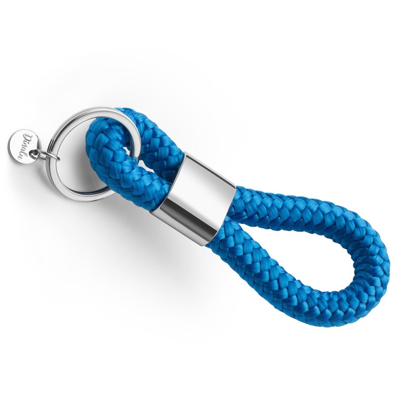 Key pendant with silver metal in maritime design made of