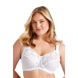 Miss Mary of Sweden Jacquard & Lace Bügel-BH mit seitlicher Unterstützung Weiss 75B