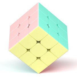 Vdealen 3 x 3 x 3 Macaron Magic Cube Speed Cube Original Smooth Stickerless Magic Cube for Children's Party Magic Cube Toy Gifts for Children Teenagers Adults