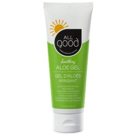 All Good Aloe Vera Gel | After Sun Lotion, Sunburn, Skin Repair | Moisturizing Organic Aloe for Skin Relief | Hydrating Hyaluronic Acid, Niacinamide (Vitamin B-3) Non GMO, Vegan | 3.7 oz