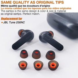 TENNMAK - Juego de 6 pares de auriculares Tune 230NC TWS