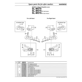 SHIMANO Deore LX SL-M570 Mega-9 Rapidfire Inner Hole Cap - Y6CD33000
