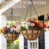 nongcunren 4 Pack 14 Inch Hanging Planters for Outdoor Plants，Large