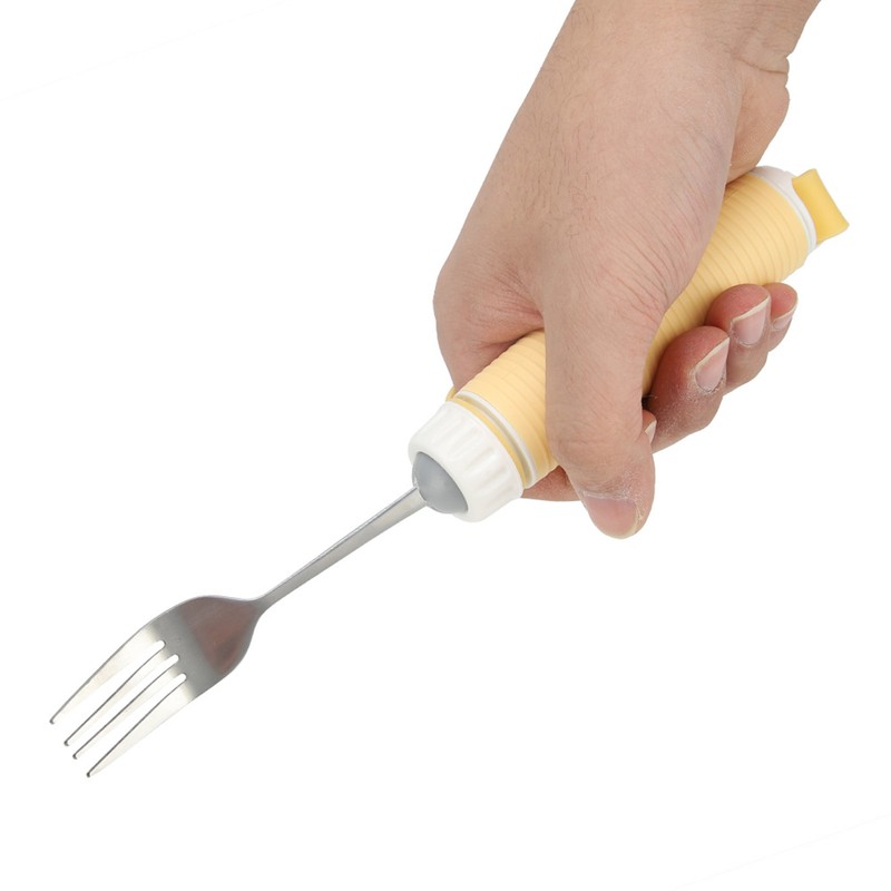 Disabled Patient Arthritis Elder Utensil Removable Flexible Rotating Eating Tablewares(Fork)
