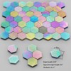 AONUOAO 100 pcs Hexagon Iridescence Stained Glass Pieces Mosaics for