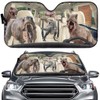 Dinosaur Driving Windshield Sun Shade Cover Foldable Sun Shield, Funny