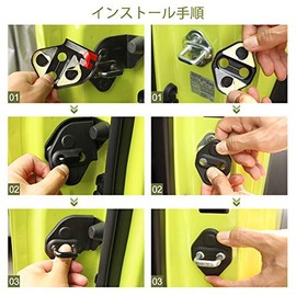 ANTC Car Door Lock Cover for Suzuki Jimny 2019+ Applicable ABS Heavy Duty Easy Installation Set of 3 Jimny Car Accessories (Black)