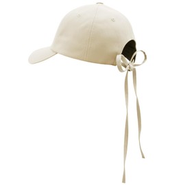 Hanahana15 Women's Cap, Deep, Medium, 100% Light Blocking, 99% UV Protection, UV Cotton, Back Ribbon, Ribbon, Large, Simple, Cute, Spring, Summer, Autumn, Winter, Stylish, 100% Cotton, Plain Hat