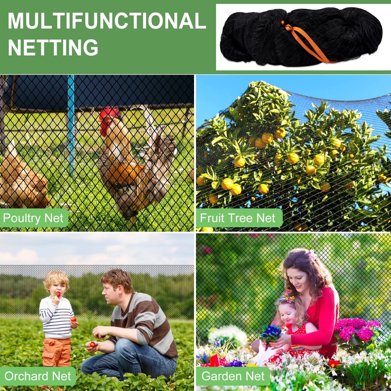 DQS Bird Netting for Garden Protection - 25x100ft Heavy Duty