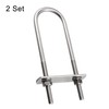sourcing map Round U-Bolt 1.26"(32mm) Inner Width 120mm Length Steel