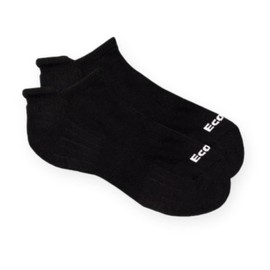 Ecosox Bamboo Viscose Active Sport Tab Socks 5 pairs Large, Sock Size 10-13 (Black)