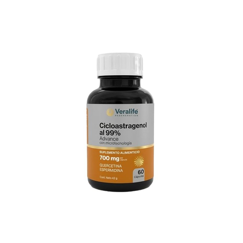 Veralife Cicloastragenol Quercetina Espermidina Capsulas Premiun Microtecnologia
