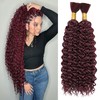 Burgundy Braiding Hair 20 Inch 2 Bundles Water Wave Boho