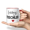 JUNIWORDS Tasse, Lieblings-Tischler, Rot (7771892)