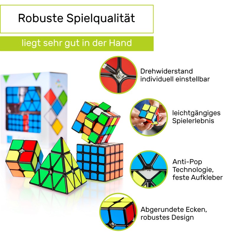 CUBIDI® Magic Cube Set - Speed Cube Set 2 x