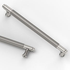 Asidrama 10 Pack 7.5 Inch(192mm) Brushed Satin Nickel Kitchen Cabinet Handles, Cabinet Pulls Kitchen Cabinet Hardware for Cupboard Drawer Pulls