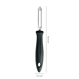 Fiskars Essential 1065586 1065586 Movable Peeler Overall Length 18 cm Stainless Steel / PP Plastic Black