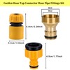 Garden Hoses Connector Kit, Including Hoses End Quick Couplings, 2-in-1