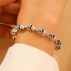 IXDEAXLY Punk Stainless Steel Skull Linked Chain Bracelet Skull Jewelry
