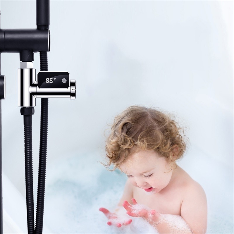 LED Water Thermometer ABS PC Water Temperature Meter with 360