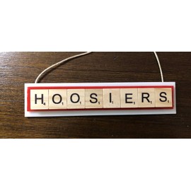 Indiana Hoosiers Christmas Ornament Letters Tiles Craft