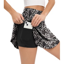 Oyamiki Tennis Golf Skirt for Women with Pockets Shorts High Waisted Lightweight Athletic Skorts for Women Dressy Casual