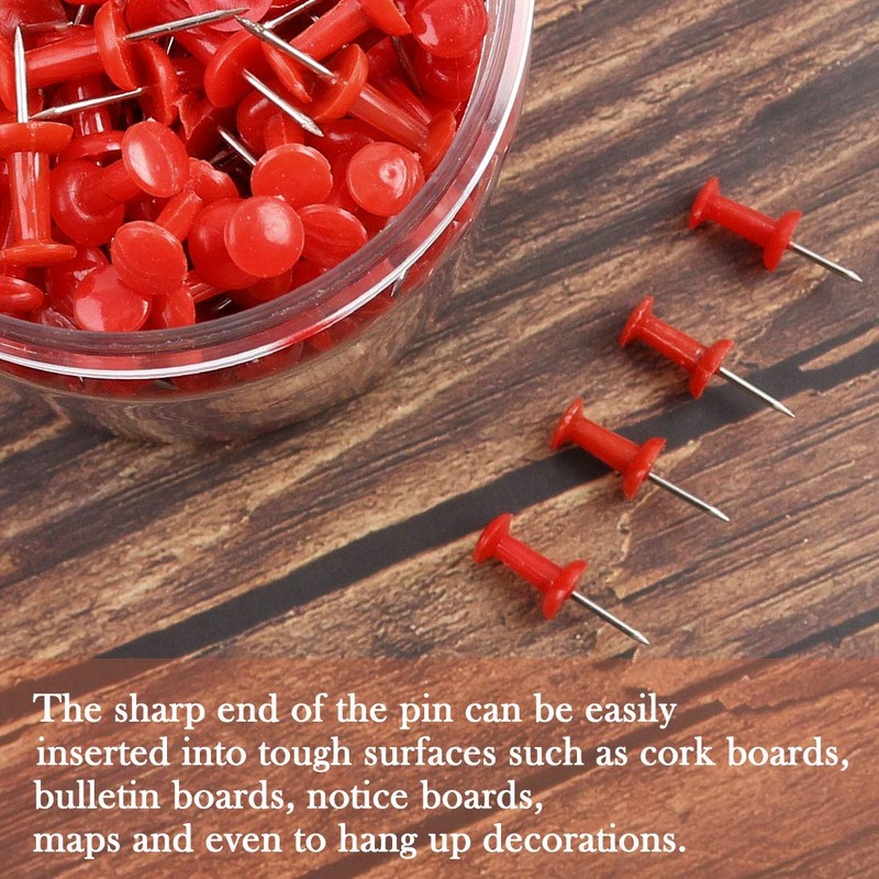 sourcing map 500 Pcs 3/8 Inch Map Push Pins Thumb