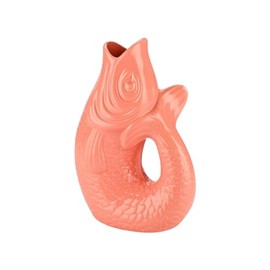 Monsieur Carafon Fish Vase/Jug/Jug/Sculpture Fish, Size S, Capacity 1.2 Litres, Size 9.7 x 16.5 x 25 cm (Salmon)