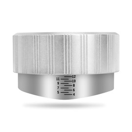 IKAPE 51MM Coffee Distributor, Adjustable Depth Espresso Distributor with Scale, Fits All 51MM Espresso Portafilter, Compatible with 51MM Delonghi Bottomless Portafilter(Silver)