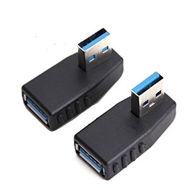 USB 3.0 Adapter 90 Degree Male to Female Coupler Connector Plug Left Angle and Right Angle by Oxsubor