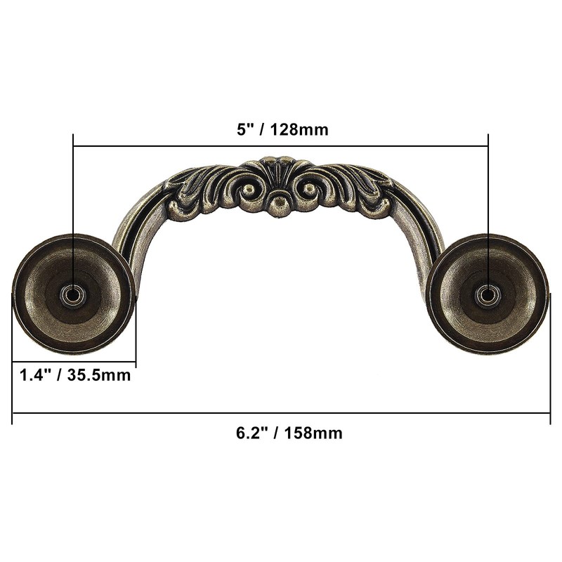 Jersvimc 10 Piece Drop Drawer Handles 5 Inch(128mm) Hole Centers
