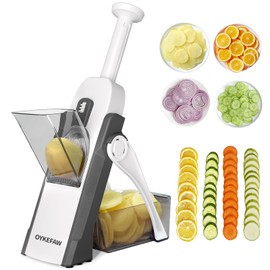 OYKEFAW Safer Mandoline Slicer For Kitchen, Potato Slicer for Chips, Vegetable & Food Slicer, Thickness Adjustable 0.1-8 mm, Kitchen Faster Slice Artifact (Only Slice)