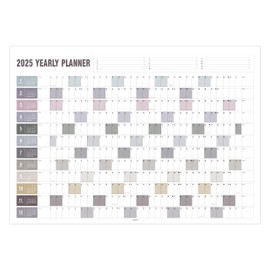 2025 Yearly Wall Calendar with Holidays, Full Year Calendar One Page, Annual Year Wall Calendar with Stickers, Horizontal, 24"X 33" (Open), Paper Folded