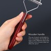 Pet Dematting Comb 2 Rows Stainless Steel Blades Wooden Handle