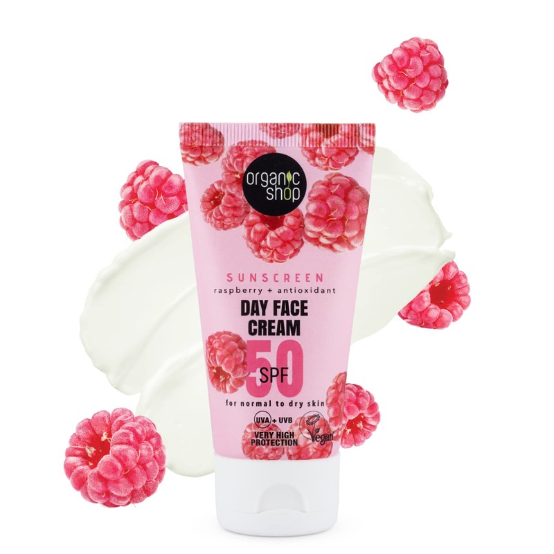 Organic Shop Sunscreen Day Face Cream 50 SPF Normal to