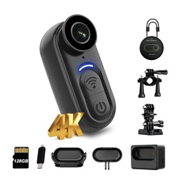SixBondsCam 4K Mini Body Camera with 128GB Thumb Size Wearable Action Cam