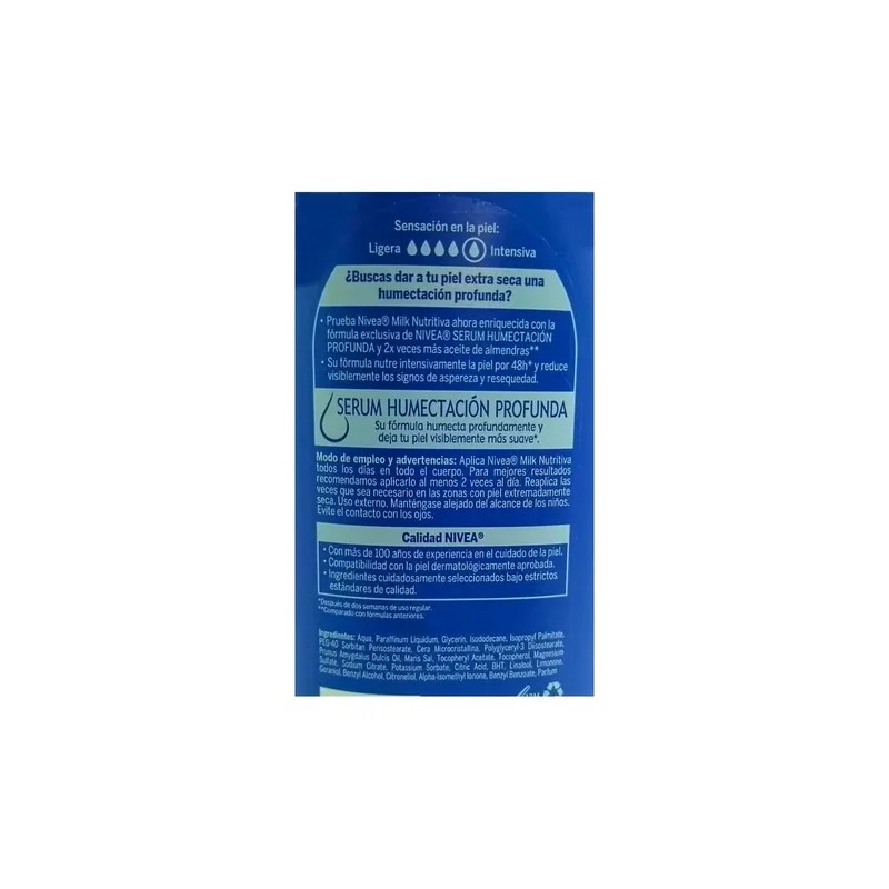 Nivea Milk Nutritiva crema corporal 1 L nutrición para piel