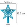 Puntale per albero di Natale a forma di stella glitterata