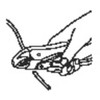 エビ バイスプライヤ カーブタイプ(カッター付) 178mm VW175N