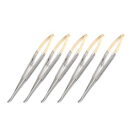 OdontoMed2011 Set of 5 Pieces T/C Castroviejo Needle Holder 9" Curved with Lock Round Handle TC Dental Instruments ODM