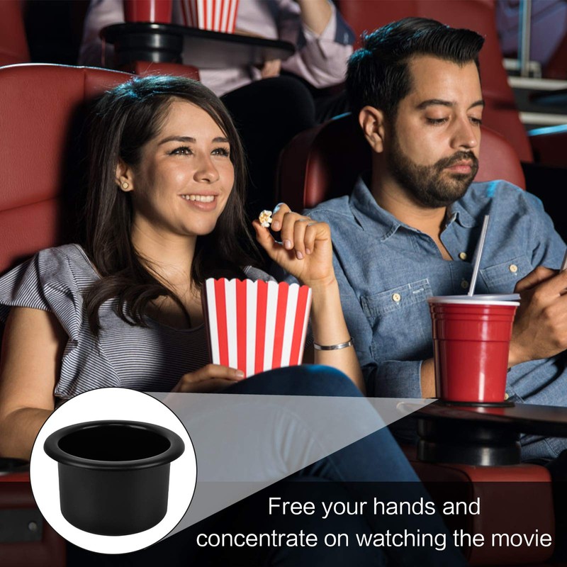 4 Pieces Plastic Cup Holder Inserts, 87mm Diameter Table Cup